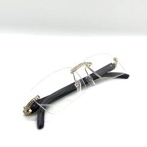 Men Clear‎ Sunglasses Square Gold Trandy Shades Hip Hop Iced Out Diamond  Lentes